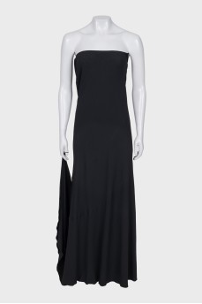 Black dress with a long train