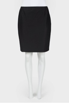 Vintage straight skirt with slit