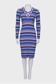 Bodycon dress with a relief pattern