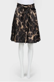 Vintage pleated skirt with belt