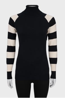 Wide striped cashmere sweater