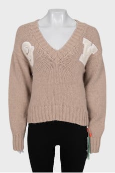 Knitted brown sweater with tag