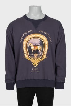 Men's gray sweatshirt with print