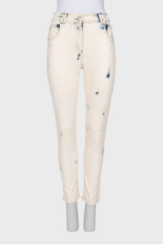 Skinny jeans with print
