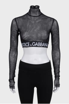 Transparent black top