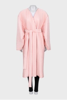 Pink quilted coat