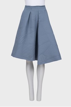 Textured midi skirt