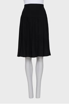 Black silk skirt