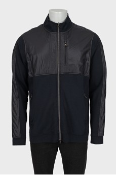 Men's black zip-up sweatshirt