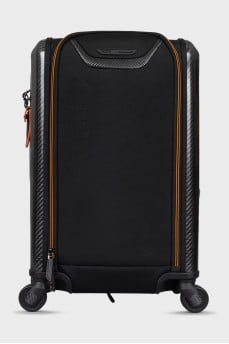 Suitcase made of textile and plastic