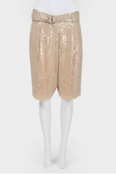 Bermuda shorts with sequins