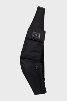 Men's textile shoulder bag