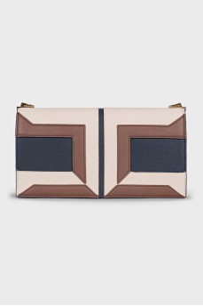 Blue faux leather crossbody bags