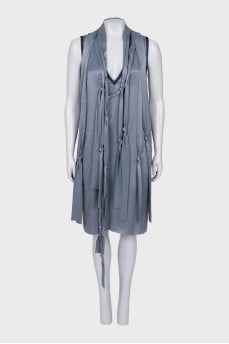 Straight-cut dress with decorative elements