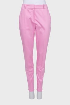 Pink mid-rise trousers
