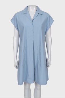 Straight dress in light blue