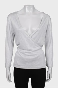Fitted blouse with long sleeves