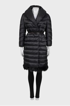 Double-sided down jacket with removable elements