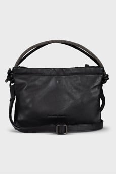 Black leather crossbody