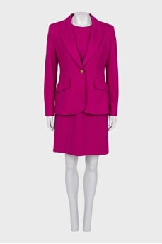 Pink jacket and dress set