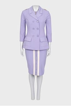 Purple dress and jacket set with tag