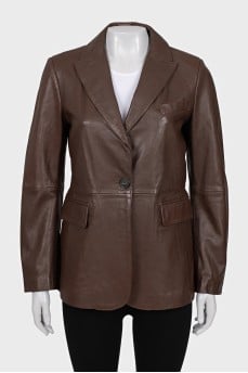 Brown lambskin jacket