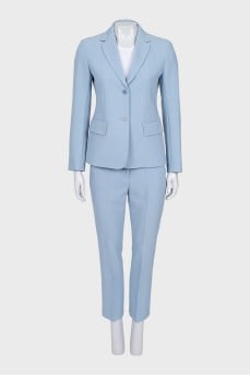 Blue pantsuit