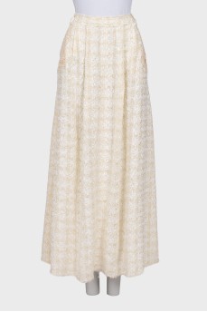 Tweed maxi skirt