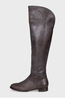 Brown distressed boots
