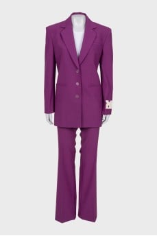 Purple suit with tag