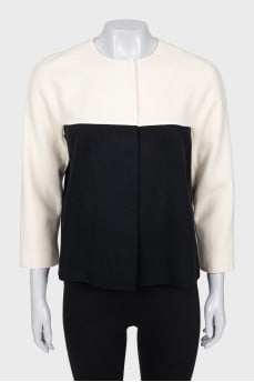 Black and white cardigan with buttons