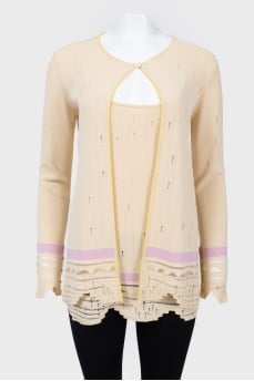 TOP set on straps and cardigan