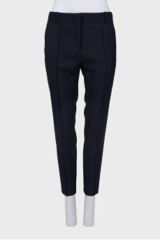 Wool tapered trousers