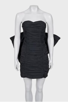 Black mini dress with a massive bow