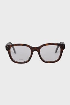 Brown square framed glasses