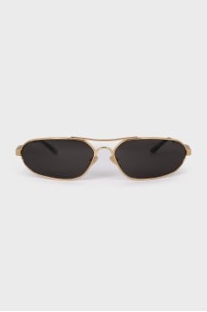 Men's gold sunglasses with tag