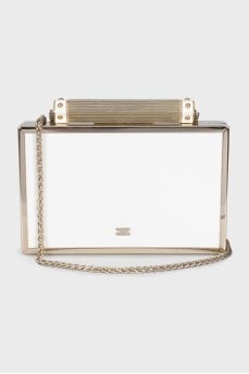 Clutch with metal elements on a chain