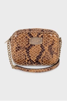 Brown animal print bag