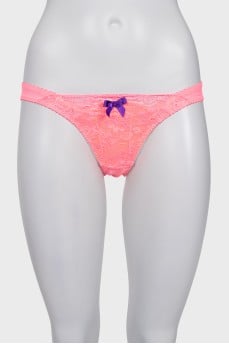 Pink underwear with tag