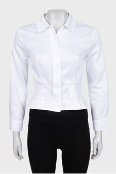 White fitted shirt