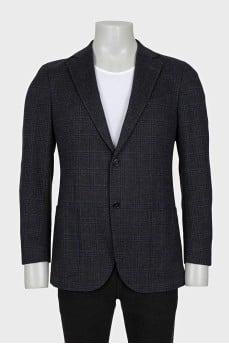 Men's gray plaid jacket