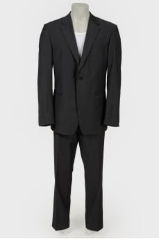 Suit men's classic black