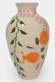 Painted ceramic vase