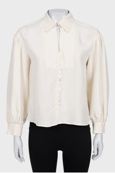 Silk beige blouse with tag