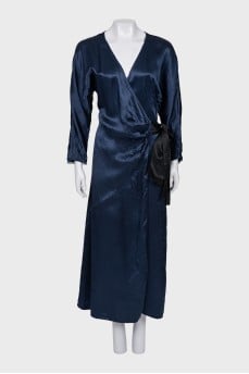 Blue dress with ties