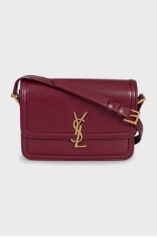Red leather Solférino bag
