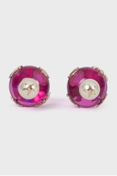 Pink stud earrings
