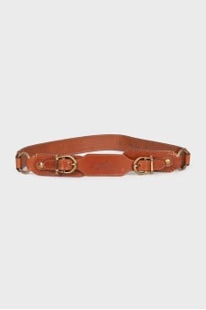 Brown leather belt
