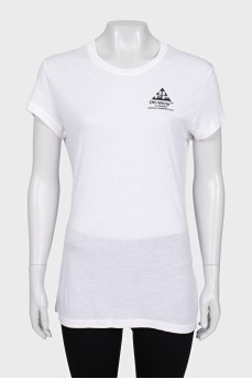 Long T-shirt with print on the back