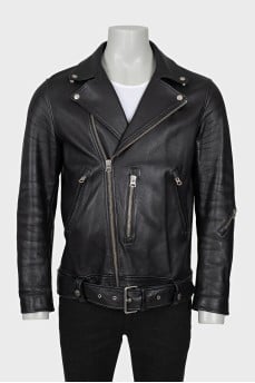 Men's black lambskin jacket